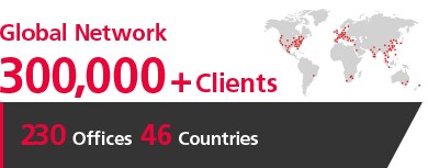 [Global Network] 300,000+ Clients [230 Offices 46 Countries]