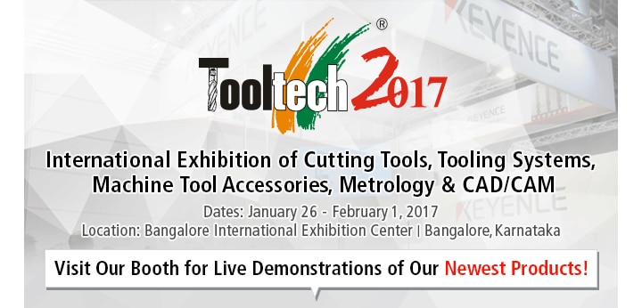 Tooltech 2017 International Exhibition of Cutting Tools, Tooling Systems, Machine Tool Accessories, Metrology & CAD/CAM. Dates: January 26 - February 1, 2017 Location: Bangalore International Exhibition Center | Bangalore,Karnataka / Visit Our Booth for Live Demonstrations of Our Newest Products!
