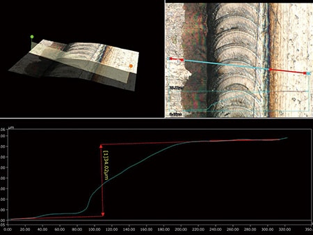 3D shape and profile measurements of weld beads