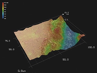 Structure check, height colour map display, and 3D shape measurement using a 3D image