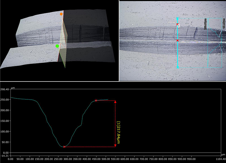 Coaxial illumination + HDR (300x) + 3D display and profile measurement