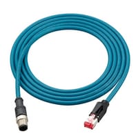 OP-87907 - Ethernet cable (M12 4-pin / RJ45) NFPA79-compatible Straight cable 1 m