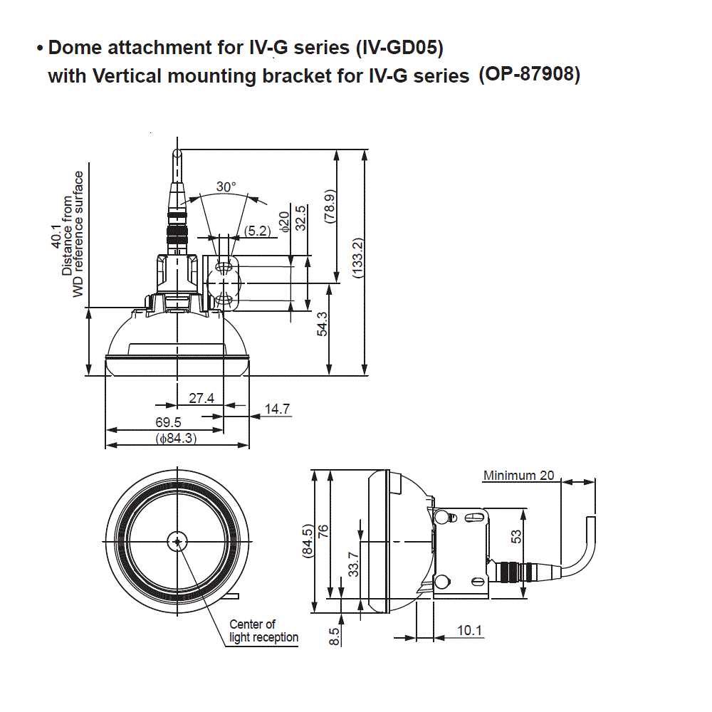 IV-G(CAMERA)/GD05/OP-87908 Dimension