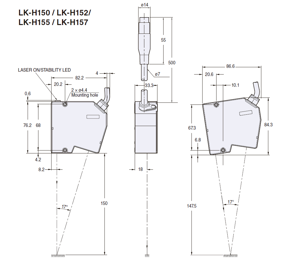 LK-H150/152/155/157 Dimension
