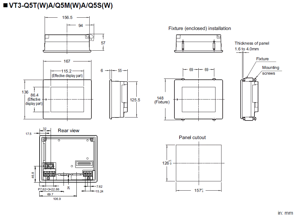 VT3-Q5X(W)X Dimension