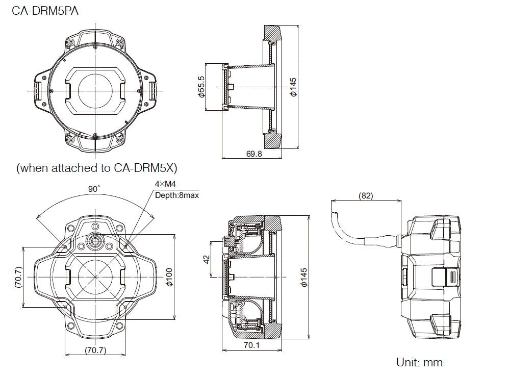 CA-DRM5PA Dimension